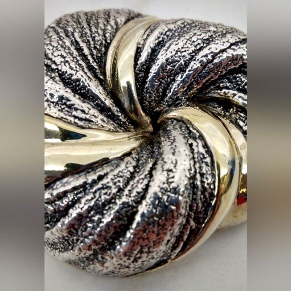 N.S Bar-On Brooch Pendant Gold Tone Silver Vintage Jewelry - Picture 5 of 16